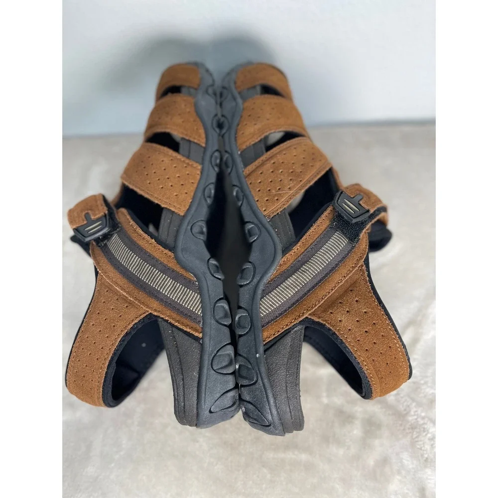 Reel Legends Guillermo Mens Brown Leather Fisherman Sandals 13M BM10170